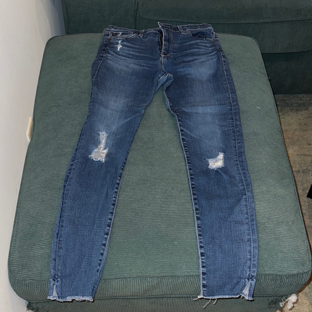 AG Adriano Goldschmied The Farrah Skinny Ankle Distressed Women's Jeans size 27R